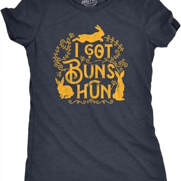New -  I got Buns Hun Gray T-Shirt with Yellow Bunny Print - Picture 1 of 3